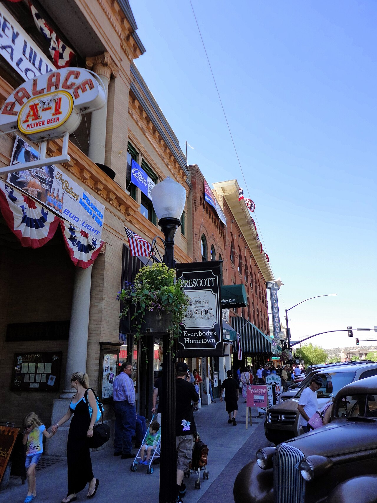 Historic buildings along Whiskey Row in Louisville