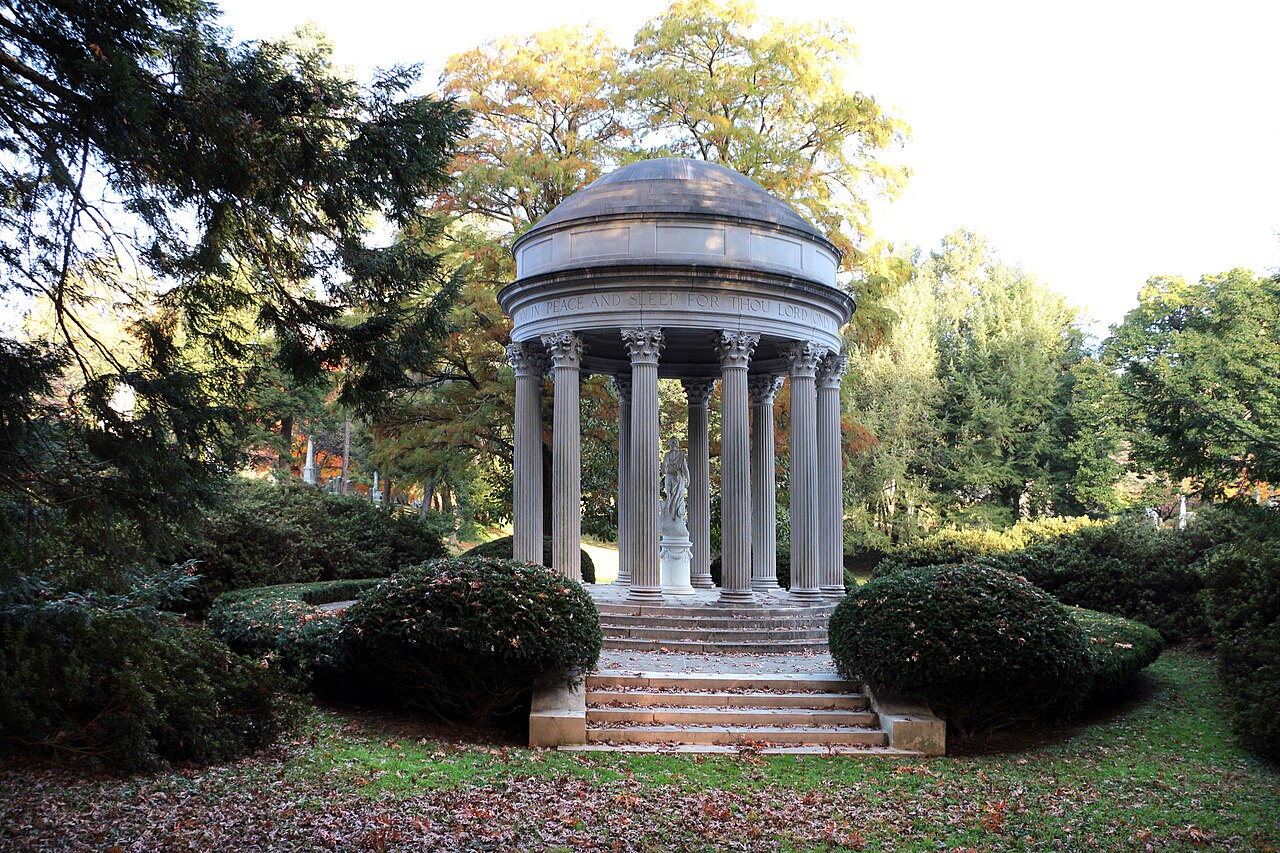 A monument in Cave Hill Cemetery in Louisville