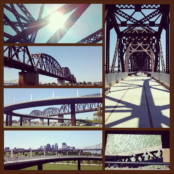 The Big Four pedestrian bridge over the Ohio River at Waterfront Park