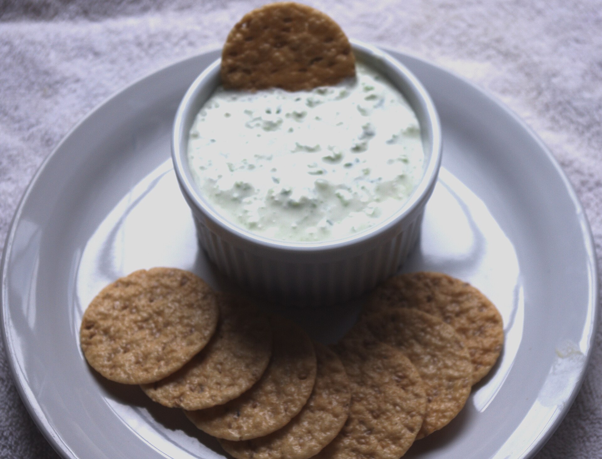 Benedictine spread, a cucumber and cream cheese spread