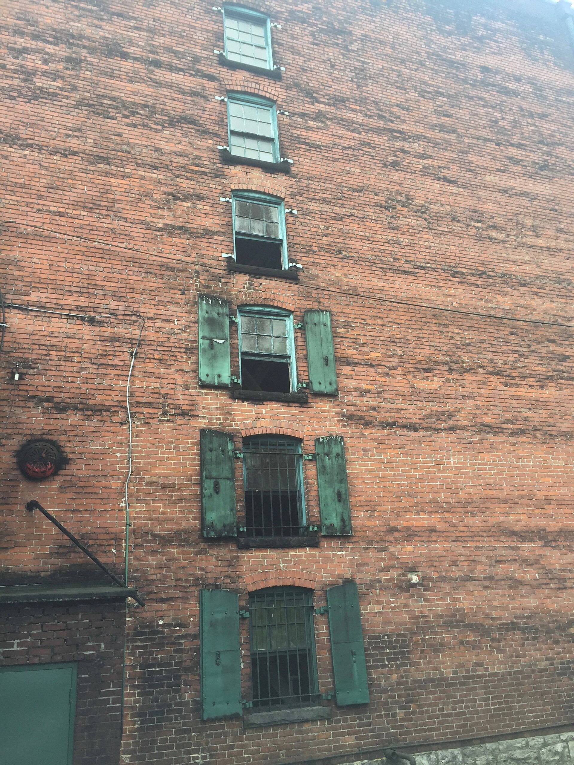A historic aging warehouse at Buffalo Trace Distillery on the Kentucky Bourbon Trail