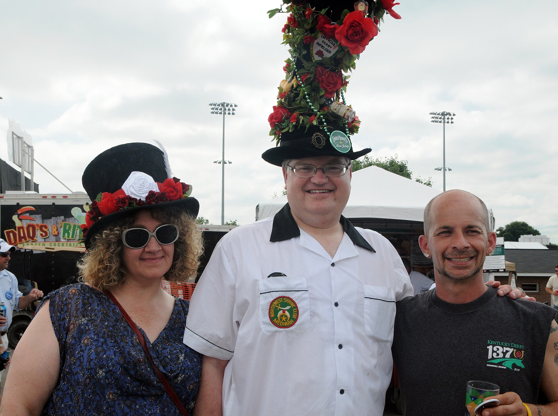 Derby hats worn by racegoers at Churchill Downs