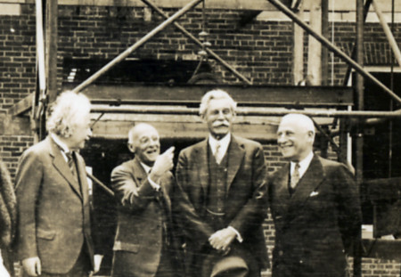 Albert Einstein and Abraham Flexner together at the Institute for Advanced Study