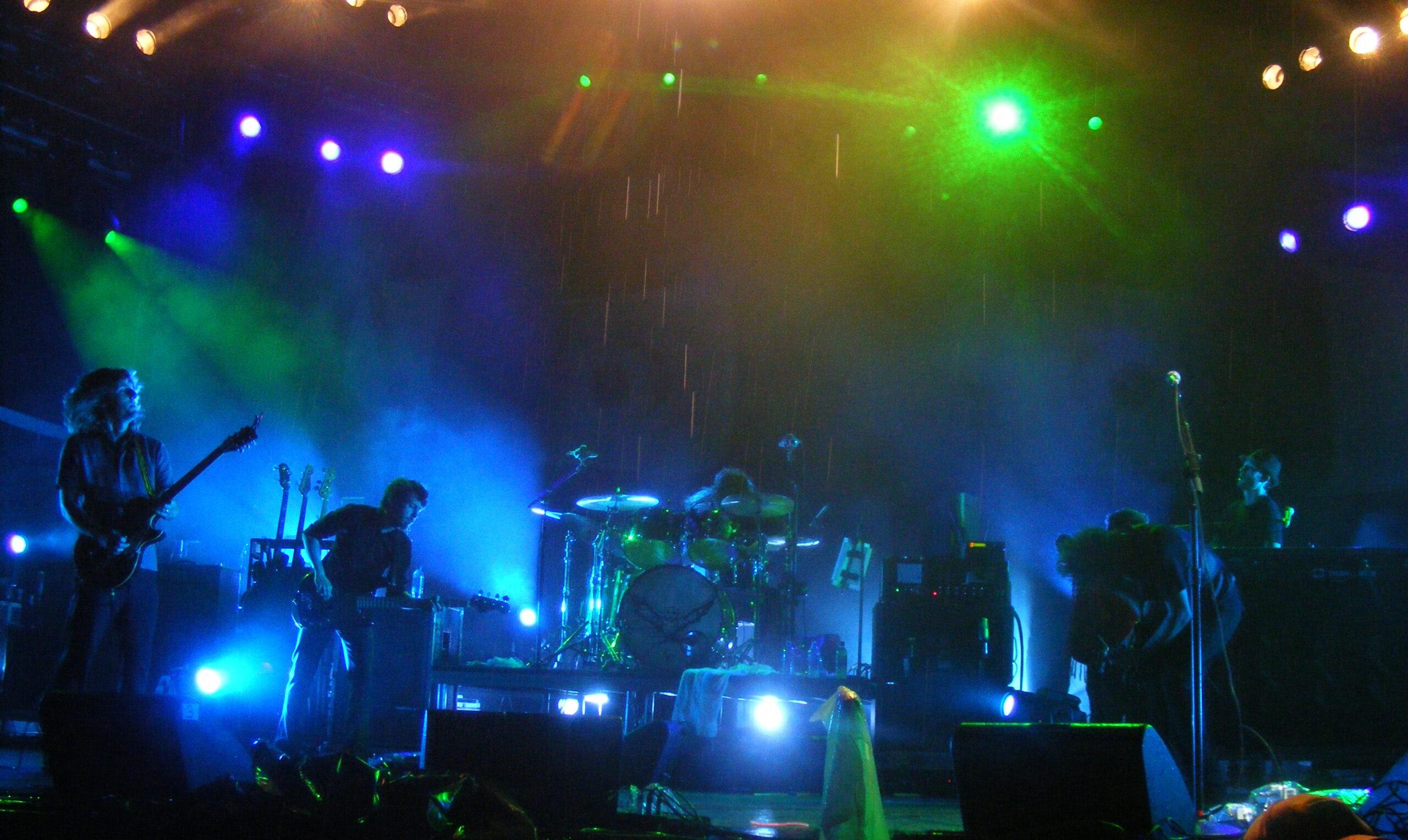 My Morning Jacket performing at Bonnaroo in 2008.
