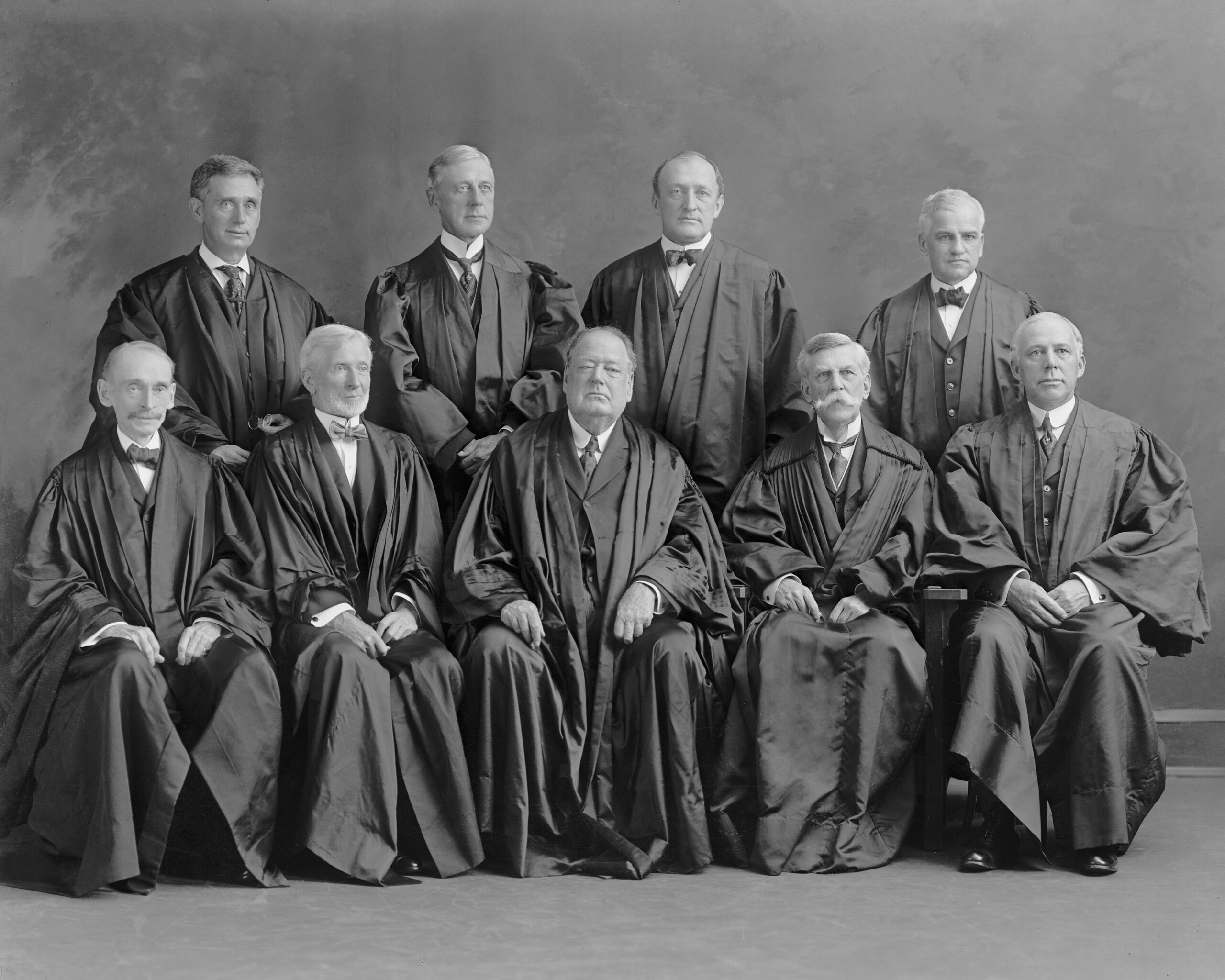 The Supreme Court of the United States, 1916 to 1921, with Louis Brandeis standing at left