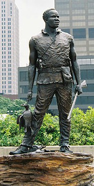 Ed Hamilton’s statue of York on the Louisville riverfront