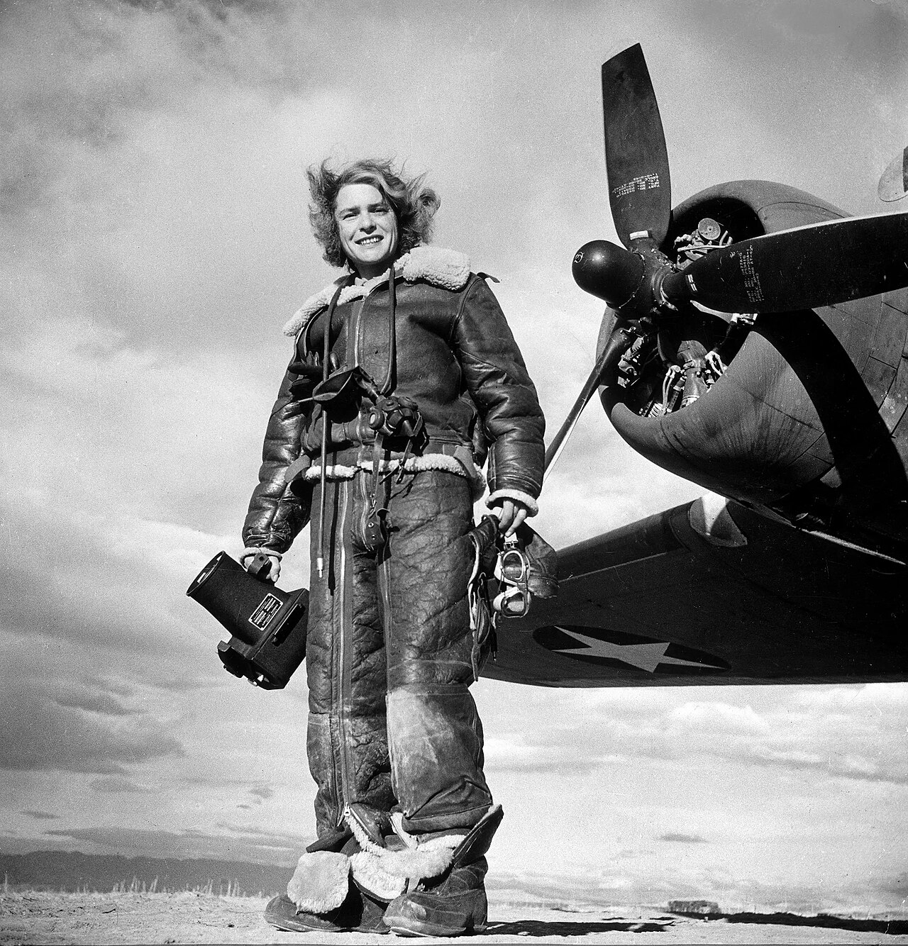 Margaret Bourke-White's self-portrait with the U.S. 8th Air Force
